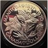 Image 2 : 1970 Manitoba Centennial Dollar Coin in Case