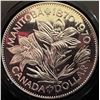 Image 2 : 1970 Canada Manitoba Centennial Silver Dollar Proof in Case