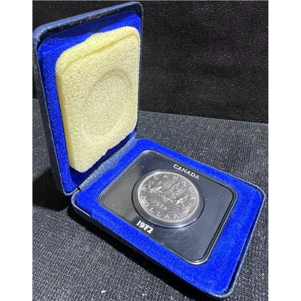1972 Canada Silver Dollar Proof Coin in Blue Case