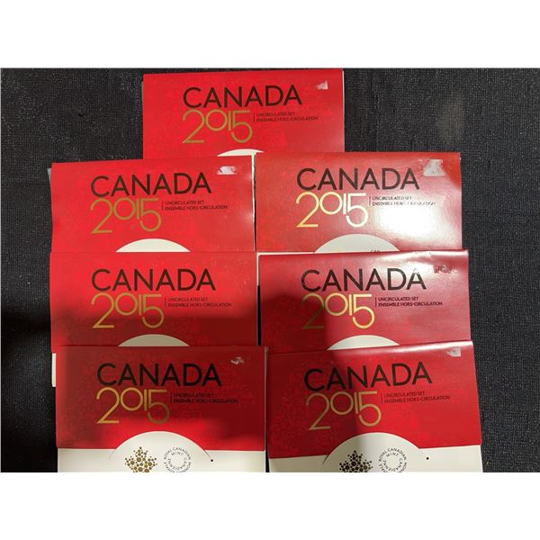 2015 Royal Canadian Mint Uncirculated Coin Sets (7 Sets)