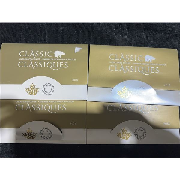 2018 Royal Canadian Mint Classic Uncirculated Coin Sets (4)