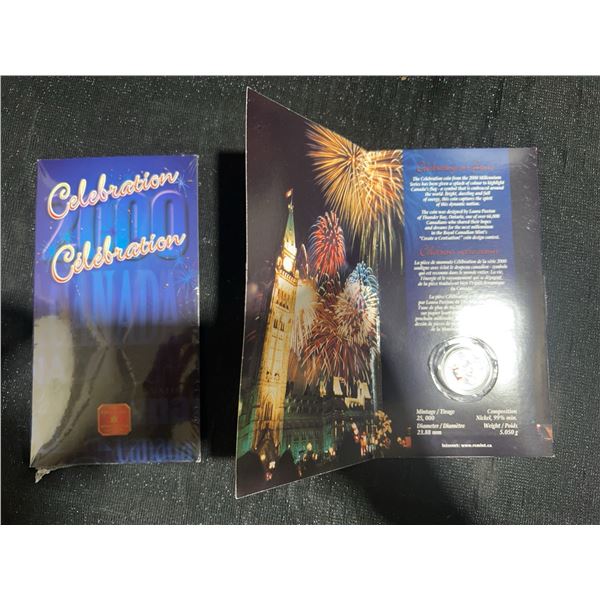 2000 Canada Celebration 25-Cent Millennium Coin, Sealed