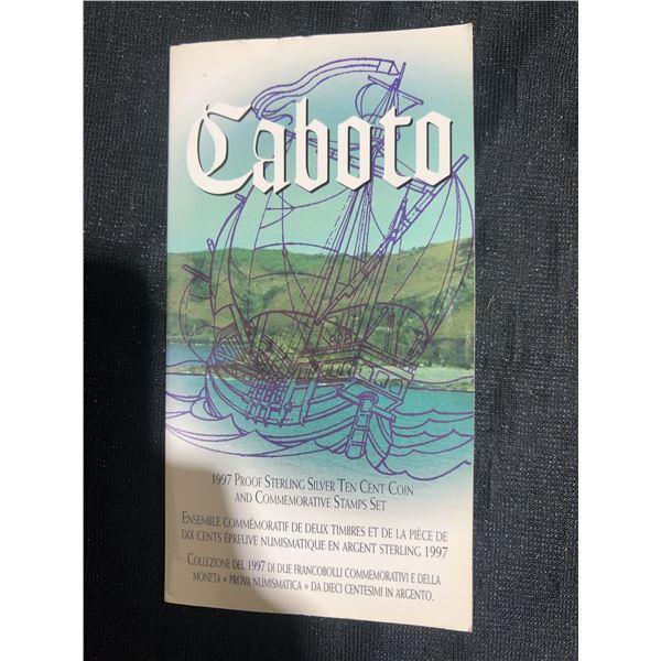 1997 Caboto Proof Silver Dime and Stamps Set