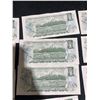 Image 11 : 18 Canada 1954 One Dollar Banknotes QEII Series