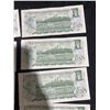 Image 13 : 18 Canada 1954 One Dollar Banknotes QEII Series