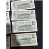 Image 14 : 18 Canada 1954 One Dollar Banknotes QEII Series