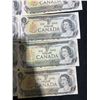 Image 7 : 18 Canada 1954 One Dollar Banknotes QEII Series
