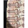 Image 3 : 20 Canadian 2 Dollar Banknotes, 1986 Series Birds of Canada