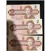 Image 7 : 20 Canadian 2 Dollar Banknotes, 1986 Series Birds of Canada