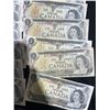 Image 6 : 20 Canadian 1 Dollar Banknotes, 1954 Issue