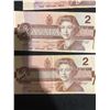 Image 3 : Eight 1986 Canadian $2 Banknotes, Birds of Canada Series