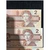 Image 4 : Eight 1986 Canadian $2 Banknotes, Birds of Canada Series