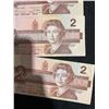 Image 5 : Eight 1986 Canadian $2 Banknotes, Birds of Canada Series