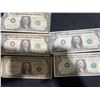 Image 1 : 5 US $1 Bills Including 1935 Silver Certificate