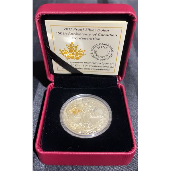 2017 Proof Silver Dollar 150th Anniversary of Canadian Confederation