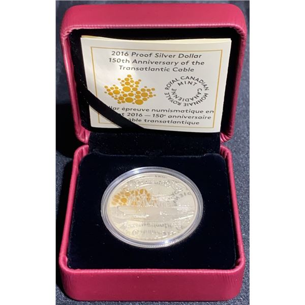 2016 Proof Silver Dollar 150th Anniversary of the Transatlantic Cable