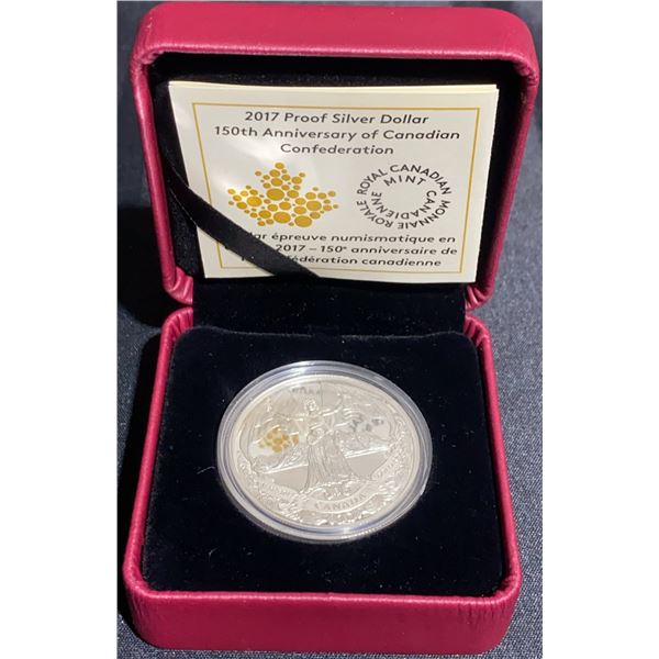 2017 Proof Silver Dollar 150th Anniversary of Canadian Confederation