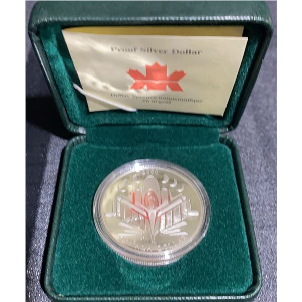2000 Canada Sterling Silver Proof Dollar with Case and COA