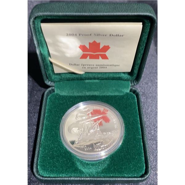 2004 Canada Fine Silver Proof Dollar with Case