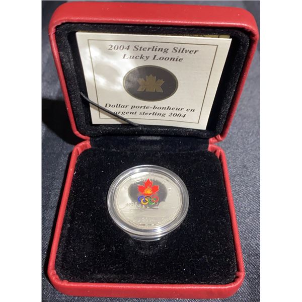 2004 Royal Canadian Mint Sterling Silver Lucky Loonie Proof Coin