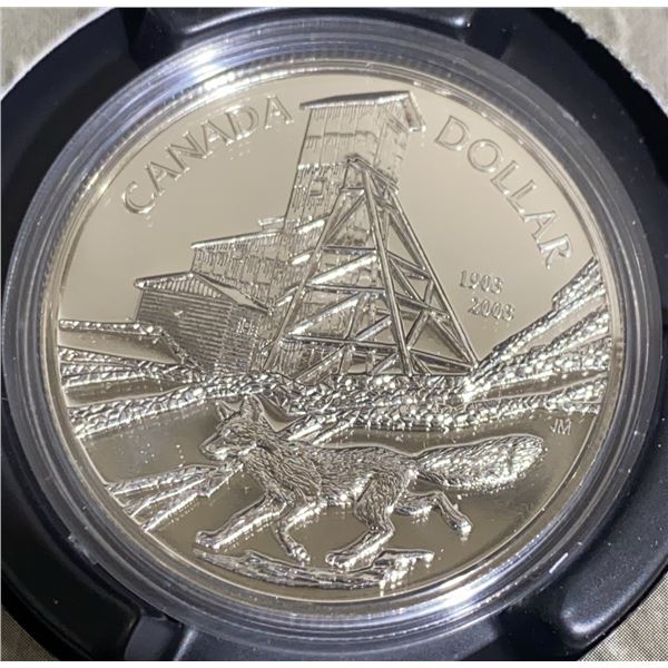 2003 Canada Fine Silver Dollar Cobalt Mining Fox 36.07mm