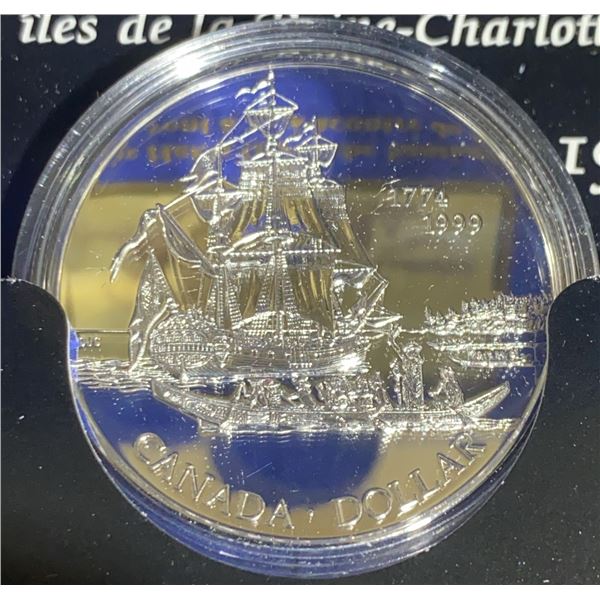 1999 Canada Sterling Silver Dollar Juan Pérez Voyage Proof