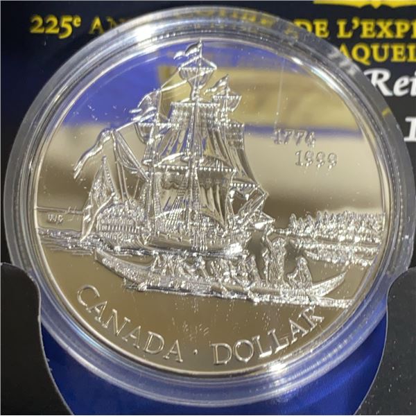 1999 Canada Proof Silver Dollar Juan Pérez Sighting Commemorative