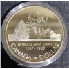 Image 2 : 1987 Royal Canadian Mint Silver Dollar, Davis Strait Exploration
