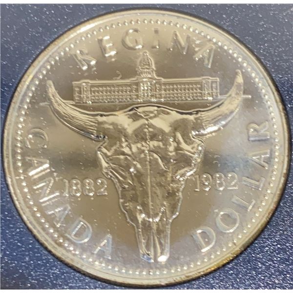 1982 Canada Regina Centennial Dollar Coin