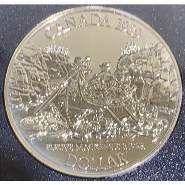 1989 Canada 5 Dollar Silver Coin Mackenzie River