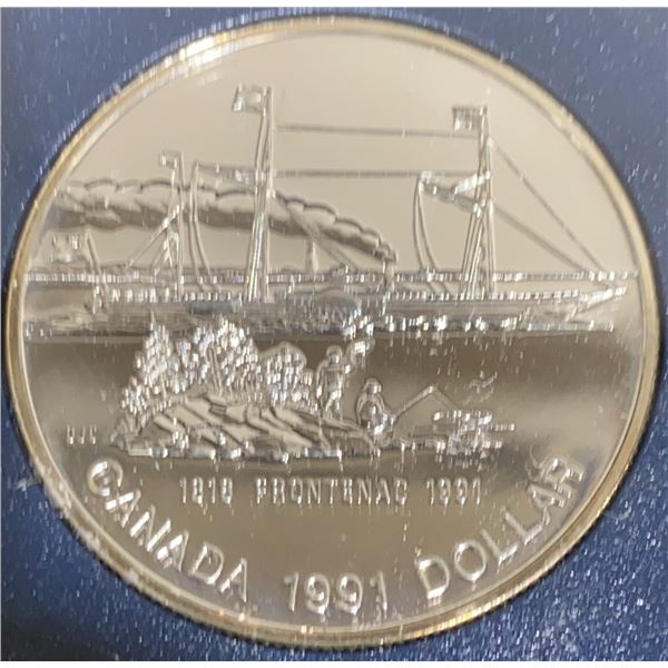 1991 Canada Silver Dollar 1816 Frontenac Commemorative Coin