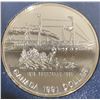 Image 1 : 1991 Canada Silver Dollar 1816 Frontenac Commemorative Coin