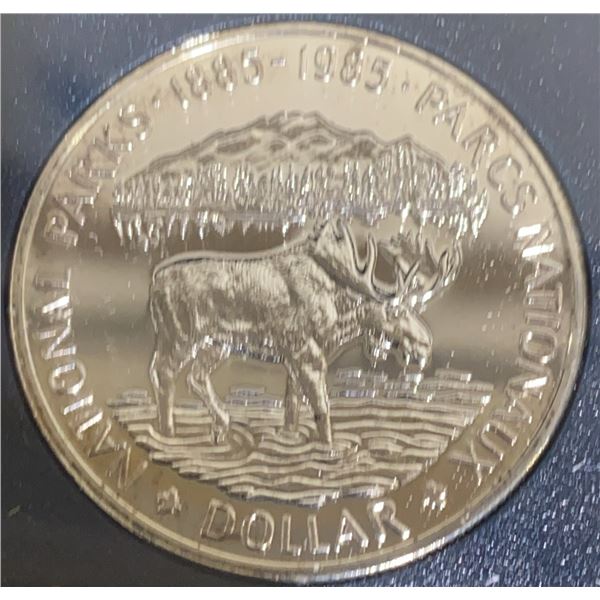 1985 Canada National Parks Dollar Coin Moose Design
