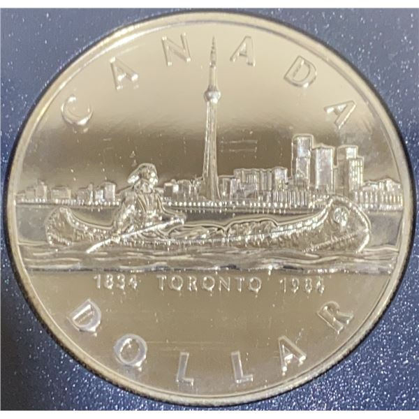 1984 Canada Toronto Silver Dollar Coin Proof