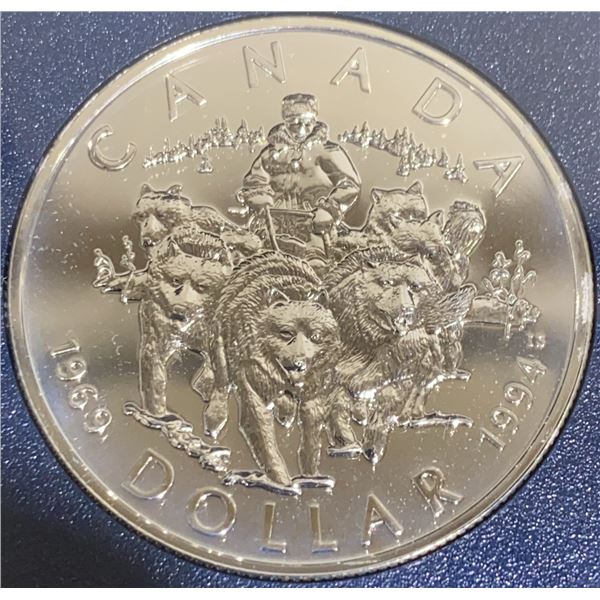 1999 Canada Dollar Coin Yukon Dog Sled Commemorative