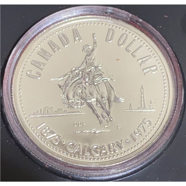 1975 Calgary Canada Silver Dollar Coin