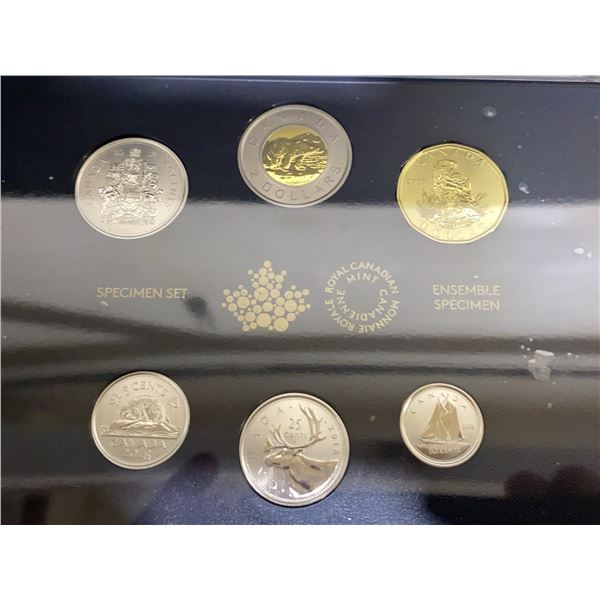 2018 Royal Canadian Mint Specimen Coin Set with Burrowing Owl Dollar
