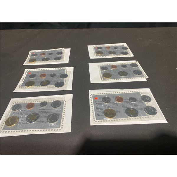Six 1998 Royal Canadian Mint Uncirculated Coin Sets