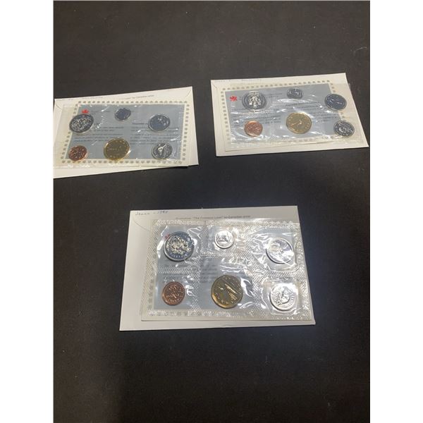 1990 and 1991 Royal Canadian Mint Uncirculated Coin Sets (3 Sets)