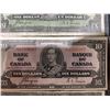 Image 3 : 1937 Bank of Canada $1, $10, $20, $50 Banknote Set (4 Notes)