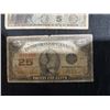 Image 3 : Dominion of Canada 25 Cents Note (1923) and U.S. Military Payment Certificate (5 Cents, Series 481)