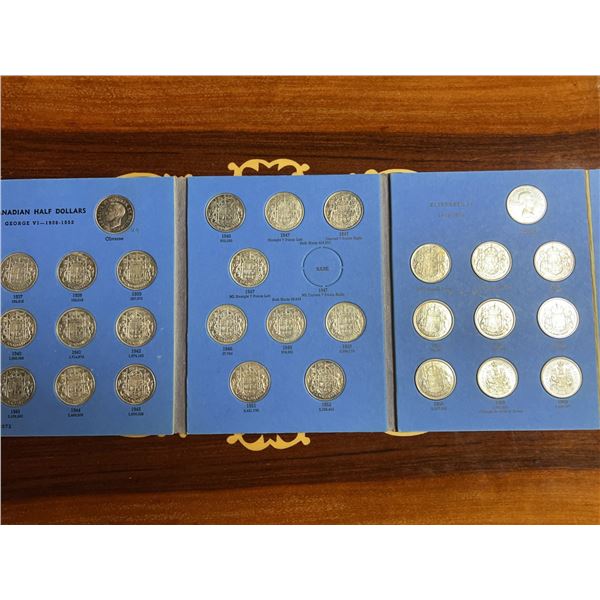 Whitman Canadian Half Dollar Collection 1937-1960, Mostly Complete