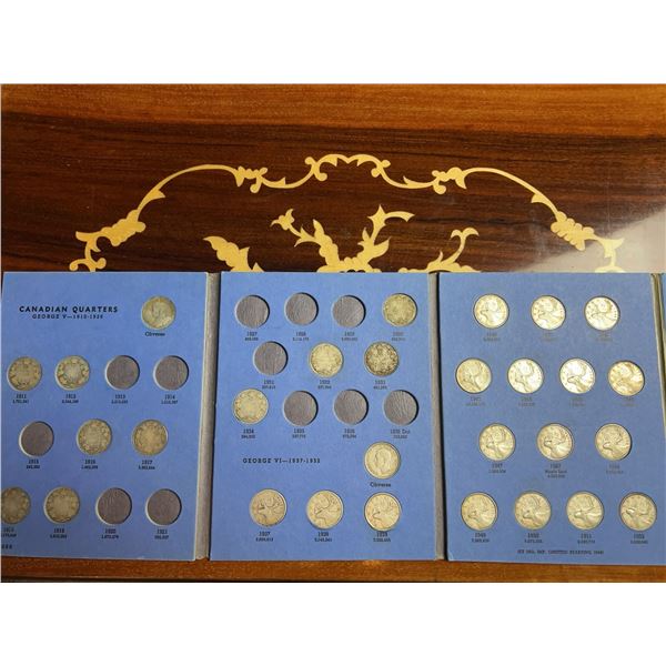 Whitman Album of Canadian Quarters 1911-1952 Partial Set