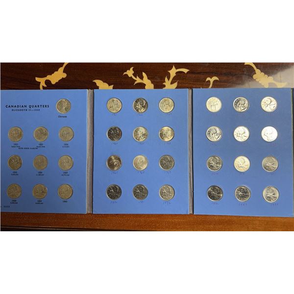 Canadian Quarter Collection 1953–1984 in Whitman Folder
