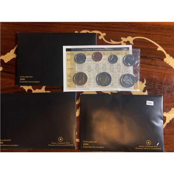 2009 Royal Canadian Mint Uncirculated Coin Set Trio