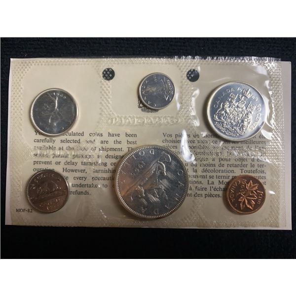 1965 Canada Uncirculated Coin Set (6 Coins, Sealed)