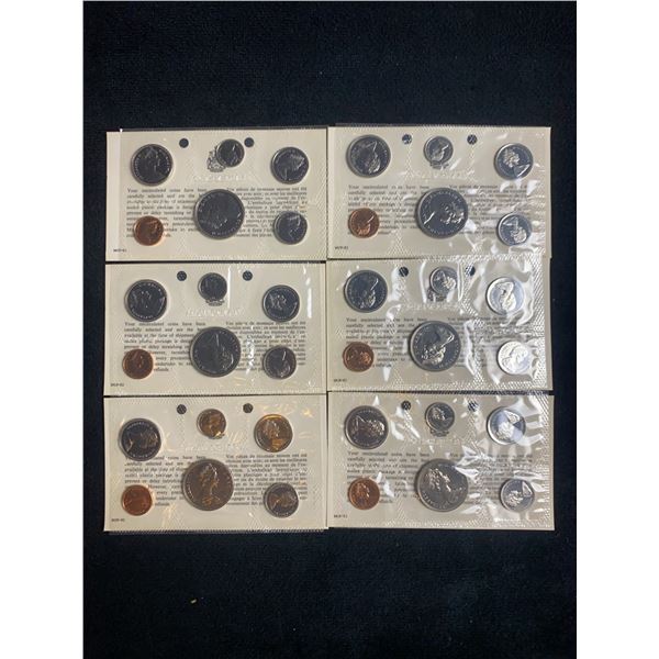 1969 Canada Uncirculated Coin Sets, Lot of 6
