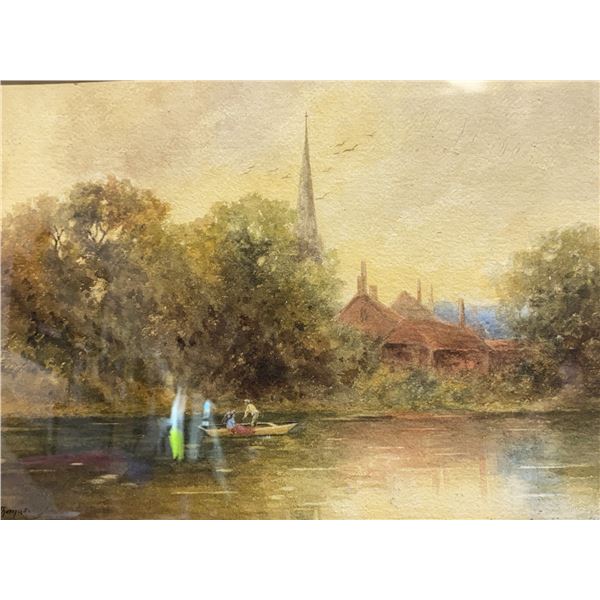 A. Blay Thomas Framed Watercolour Landscape Painting