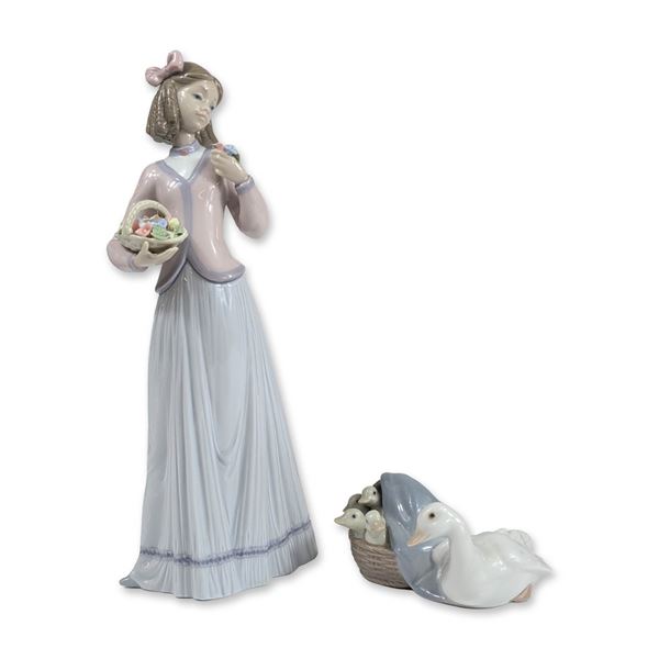 2pc Lladro Porcelain Figurines, 4895 and 7644