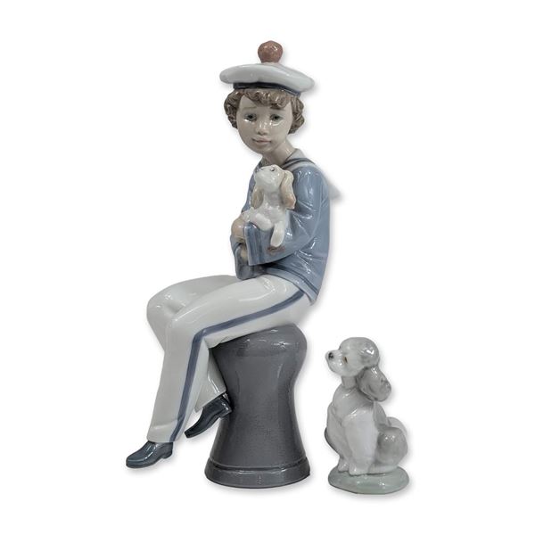 2pc Lladro Figurines, Seaside Companions and A Friend for Life